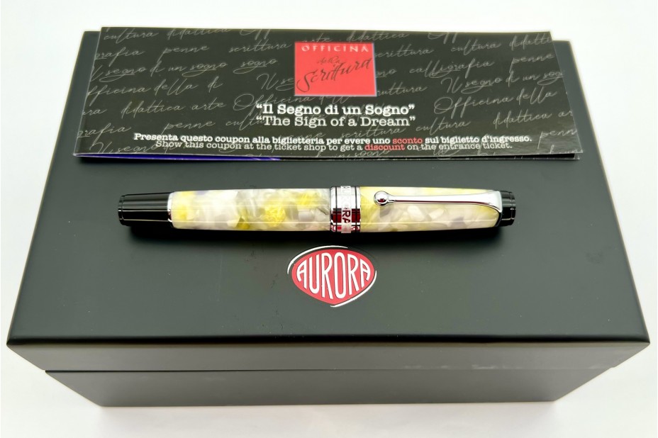 Aurora Limited Edition Optima Caleidoscopio Luce Bianca Fountain Pen